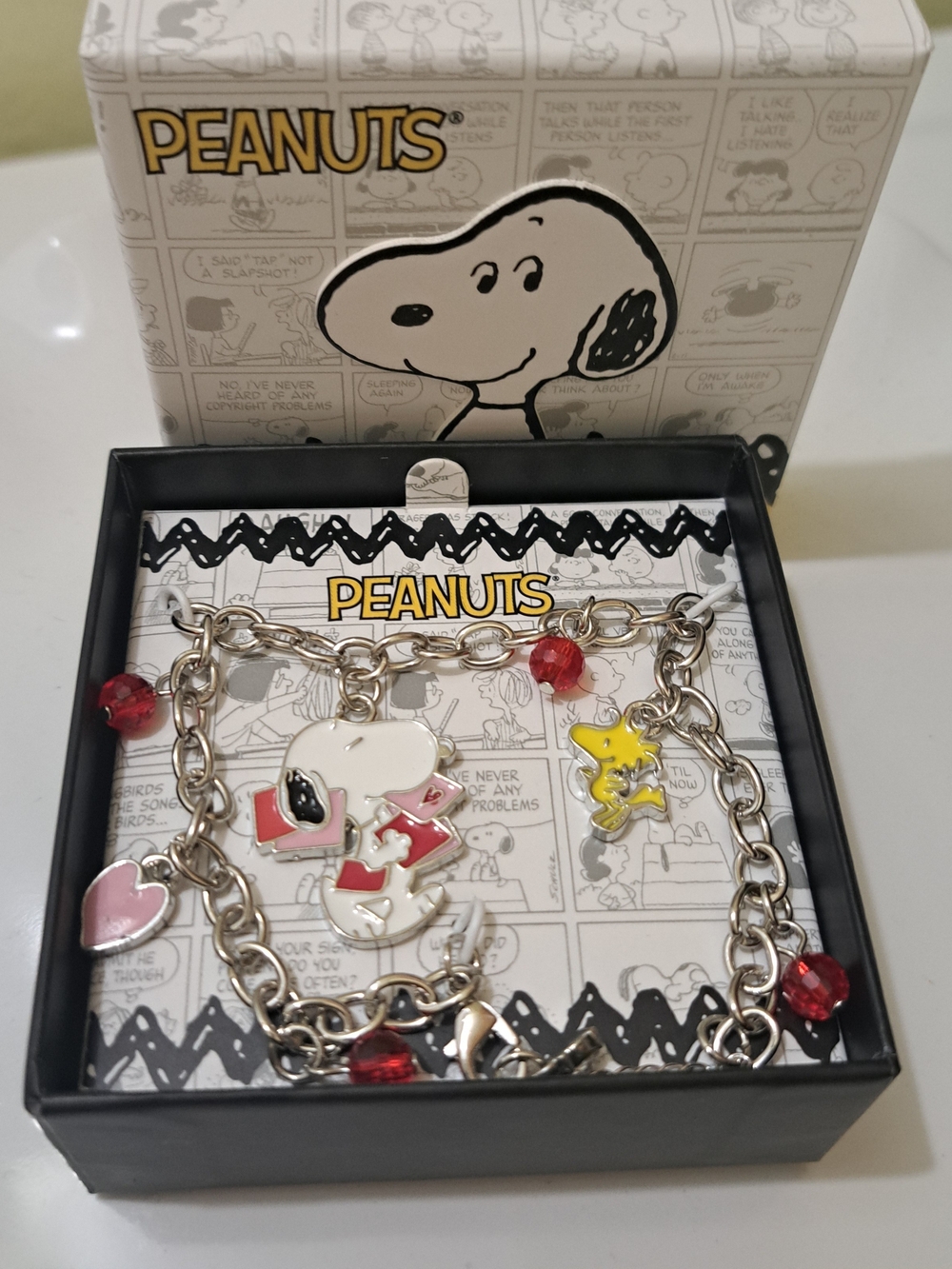 Peanuts Snoopy & Woodstock Charm Bracelet